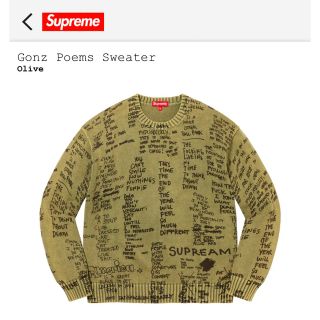 シュプリーム(Supreme)のSupreme Gonz Poems Sweater "Olive"(ニット/セーター)