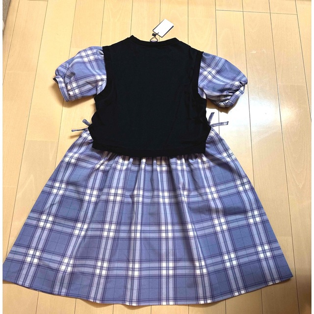 ANNA SUI mini(アナスイミニ)の【ご専用】ANNA SUImini 140【新品】♡チェックドッキング♡ キッズ/ベビー/マタニティのキッズ服女の子用(90cm~)(ワンピース)の商品写真