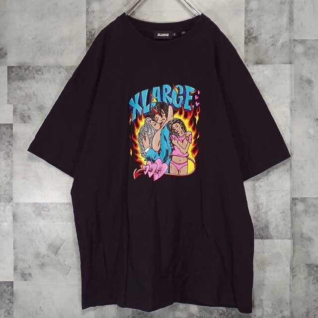最終価格!XLARGE Tシャツ ブラック 新品 Sサイズ 指紋