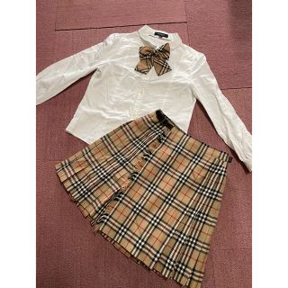 Burberry セットアップ フォーマル お受験 女の子 130 チェック