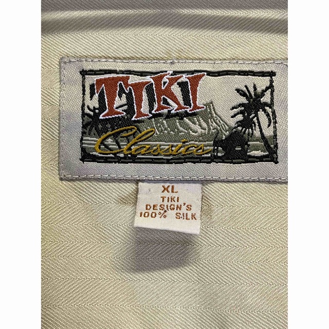 【TIKI】アロハシャツ　シルク100% XLサイズ メンズのトップス(シャツ)の商品写真