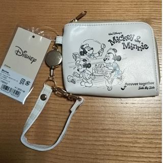 ディズニー(Disney)のミッキーカードホルダー付きコインケース(財布)