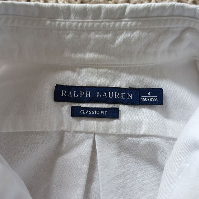 Ralph Lauren(ラルフローレン)の【美品】RALPH LAUREN ラルフ 長袖 ボタンダウンシャツ 白 サイズ4 レディースのトップス(シャツ/ブラウス(長袖/七分))の商品写真