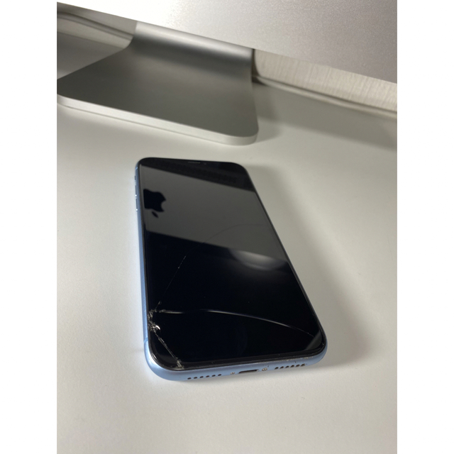 iPhoneXR 128GB au simフリー ブルー  ジャンクスマートフォン/携帯電話
