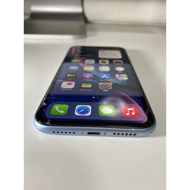 iPhoneXR 128GB au simフリー ブルー  ジャンクスマートフォン/携帯電話