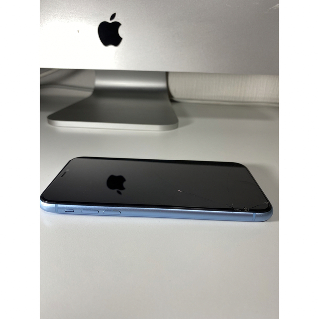 iPhoneXR 128GB au simフリー ブルー  ジャンクスマートフォン/携帯電話