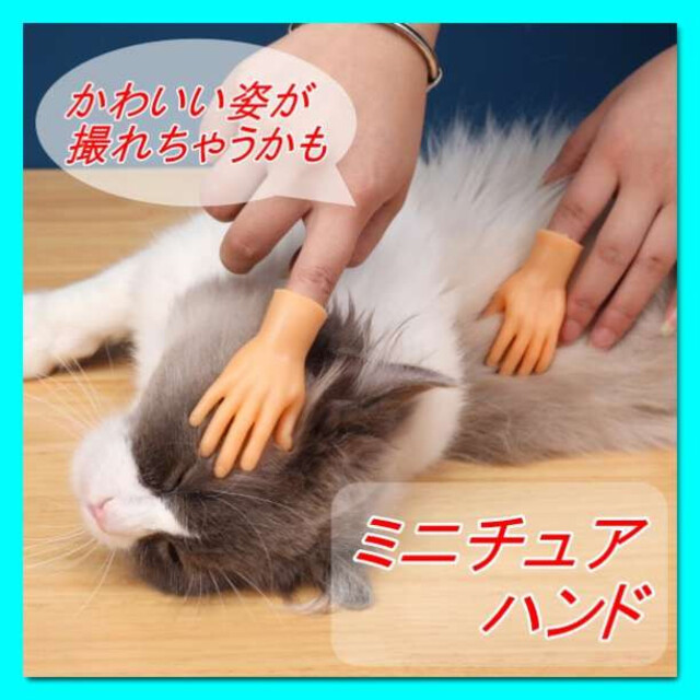 ミニチュアハンド　ペット用品　犬　猫　手　左右セット　撮影　ミニチュア　小動物 その他のペット用品(猫)の商品写真