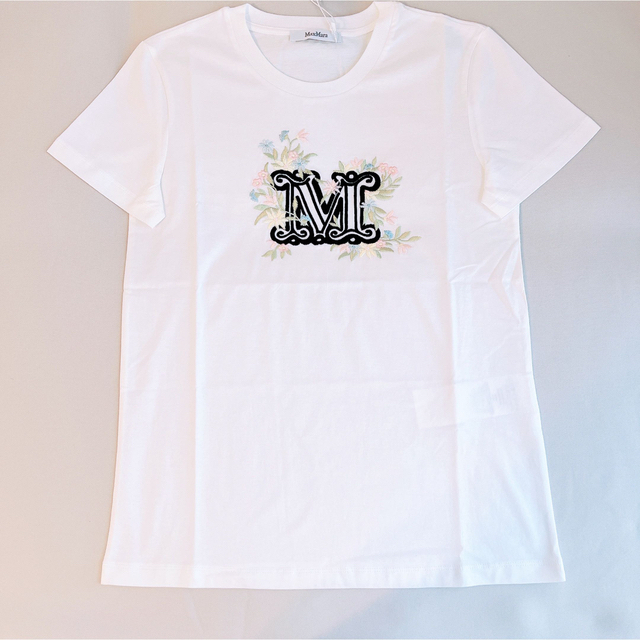 MAX MARA SACHA Mロゴ 刺繍 コットン Tシャツ