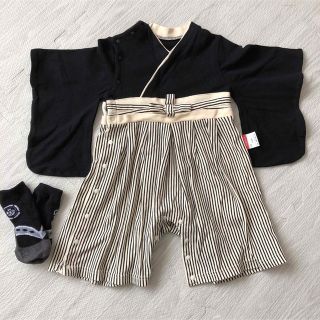 袴ロンパース  男の子　70センチ(和服/着物)