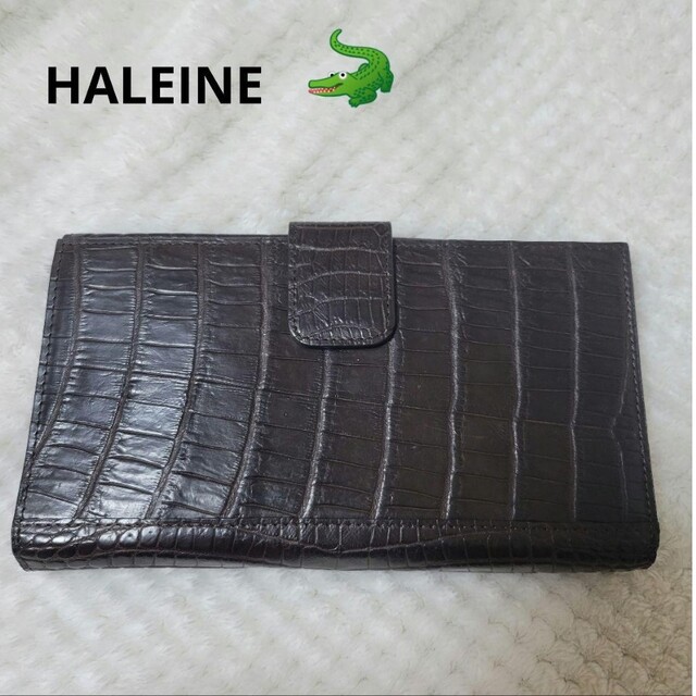 ファッション小物 美品☆HALEINE マットクロコ長財布 11160円