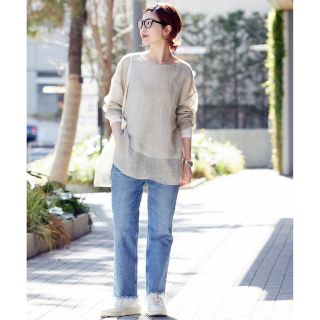 Spick & Span - Spick and Span メッシュリネンルーズプルオーバーの