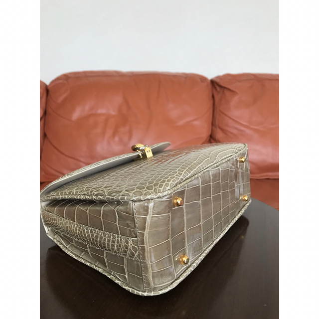 美品◇シャイン クロコダイル ハンドバッグ フォーマルバッグ 美品◇シャイン クロコダイル ハンドバッグ フォーマルバッグ