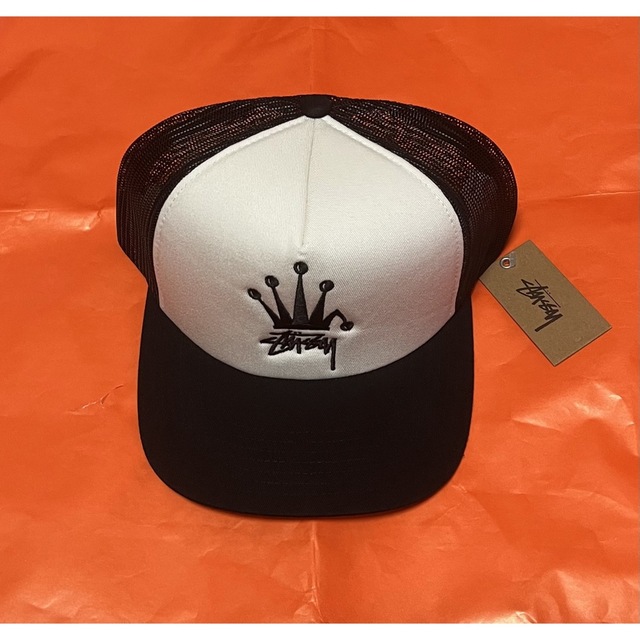 stussy crown trucker cap 黒