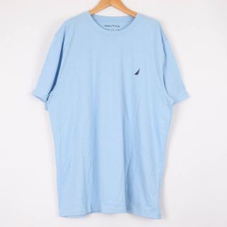 ノーティカ(NAUTICA)のノーティカ 半袖Tシャツ ロゴT 丸首 クルーネック 大きいサイズ トップス コットン スポーツウェア  メンズ 3XLサイズ ブルー NAUTICA(Tシャツ/カットソー(半袖/袖なし))