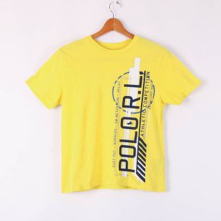 ポロラルフローレン(POLO RALPH LAUREN)のポロ・ラルフローレン 半袖Tシャツ プリントT クルーネック 丸首 トップス コットン100% レディース Mサイズ イエロー POLO RALPH LAUREN(Tシャツ(半袖/袖なし))