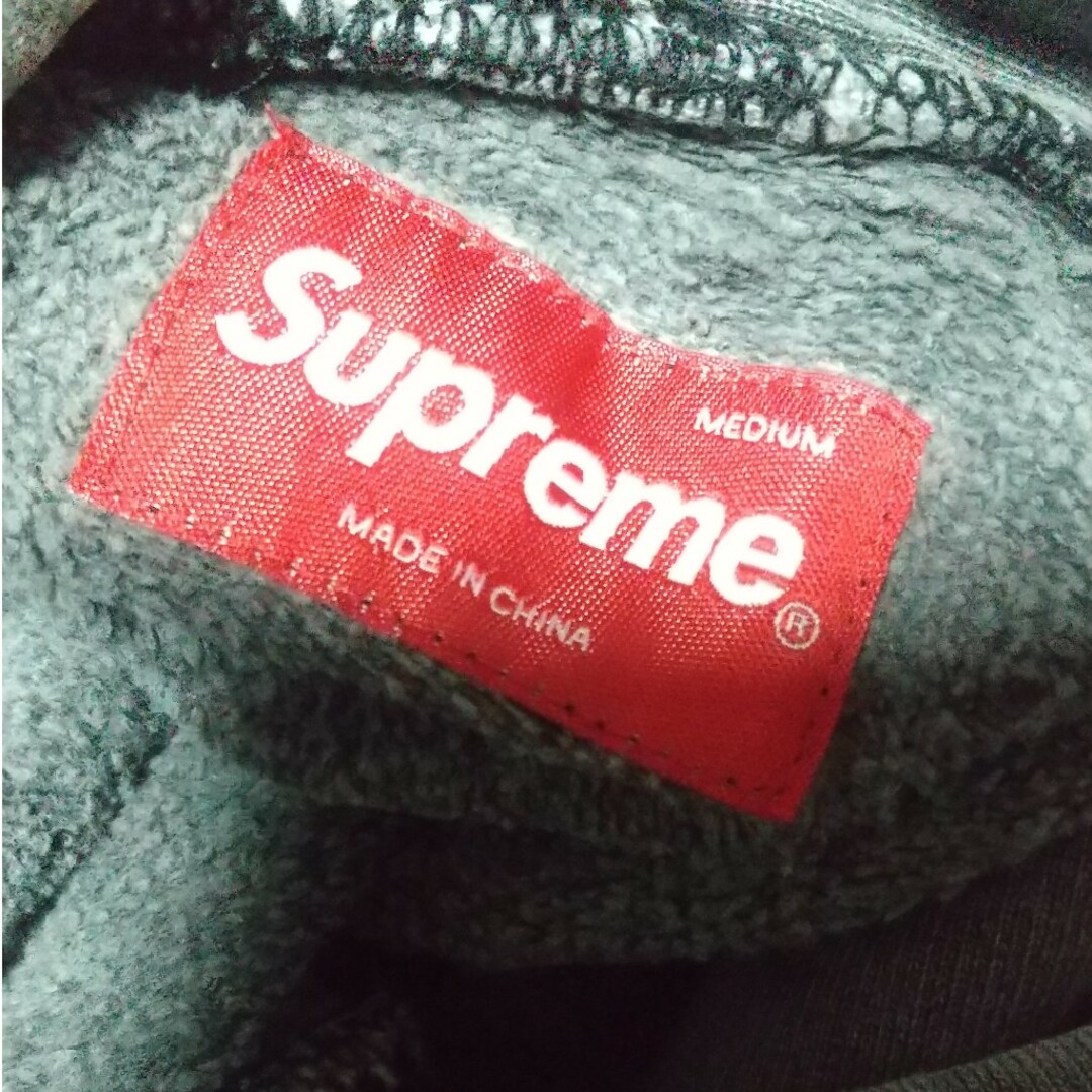 Supreme ダメージパーカー フードロゴ