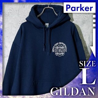 ギルタン(GILDAN)のGILDAN ギルダン 海外古着  カレッジ スウェット パーカー L(パーカー)