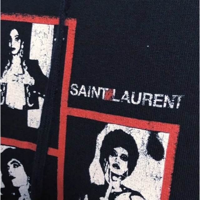 人気】SAINT LAURENT PARIS プルオーバープリントパーカー www