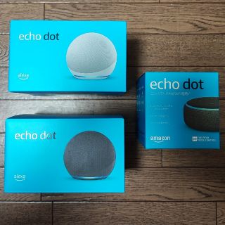 エコー(ECHO)の未開封★Amazon echo dot 第4世代2個＋第3世代1個(スピーカー)