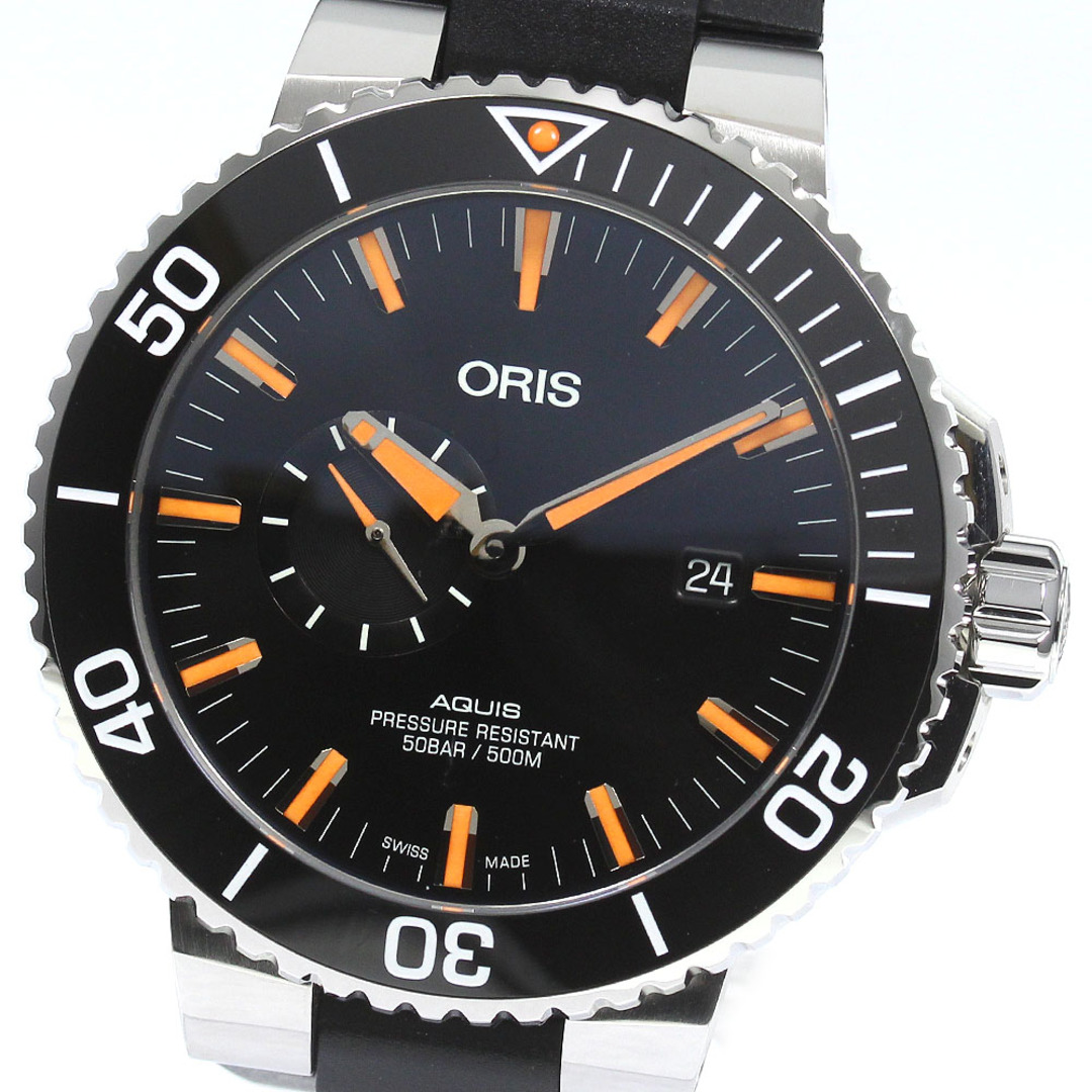 オリス ORIS 743.7733.4159R アクイス デイト スモールセコンド 自動巻き メンズ 未使用品 箱・保証書付き_752266