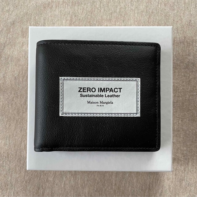 新品 メゾン マルジェラ ZERO IMPACT 折り財布 ブラック 札入れ 黒 | フリマアプリ ラクマ