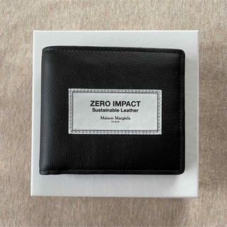 マルタンマルジェラ(Maison Martin Margiela)の新品 メゾン マルジェラ ZERO IMPACT 折り財布 ブラック 札入れ 黒(折り財布)
