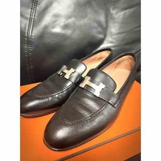 エルメス(Hermes)のエルメス HERMES モカシン パリ 38(ローファー/革靴)