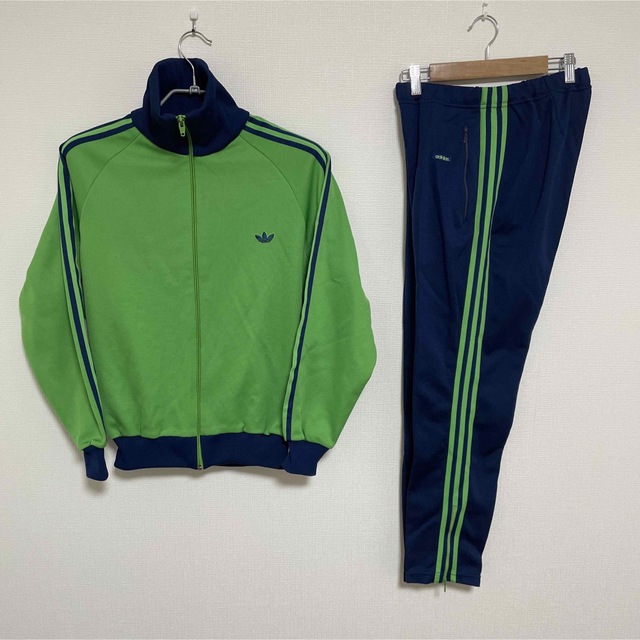 極美品 adidas 西ドイツ デサント 緑 トラックジャケット 4号 | フリマアプリ ラクマ