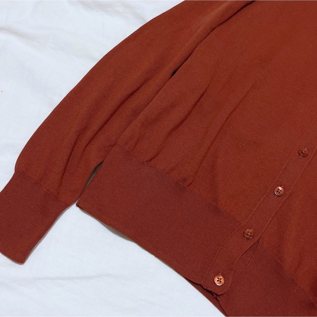 UNITED ARROWS コットンシルクカシミヤVネックカーディガン ブラウン