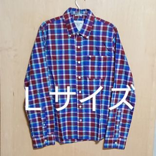 アバクロンビーアンドフィッチ(Abercrombie&Fitch)のアバクロンビー&フィッチ ネルシャツ Lサイズ 青 赤 白 チェック シャツ(シャツ)