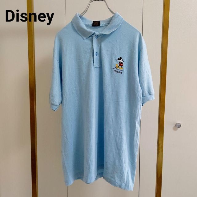 Disney(ディズニー)のDisney(ディズニー）サックスブルー/L/アンビルポロシャツ メンズのトップス(ポロシャツ)の商品写真