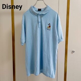 ディズニー(Disney)のDisney(ディズニー）サックスブルー/L/アンビルポロシャツ(ポロシャツ)