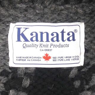 KANATA - カウチンセーター kanata ニット S カナダ製 カナタ ベスト