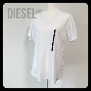 ディーゼル(DIESEL)の【新品・タグ付】ディーゼル Vネック 白Tシャツ ユニセックス(Tシャツ(半袖/袖なし))