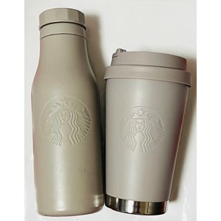 スターバックス(Starbucks)のスターバックス　マットグレージュ　ステンレスタンブラー　2点セット(タンブラー)