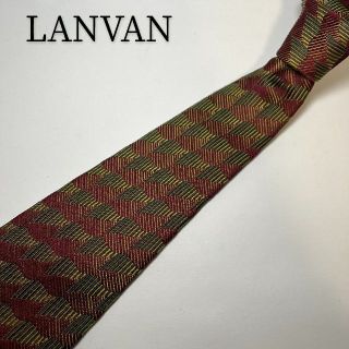 ランバン(LANVIN)のランバン LANVIN ネクタイ シルク ベージュ 総柄 シック ハイブランド (ネクタイ)