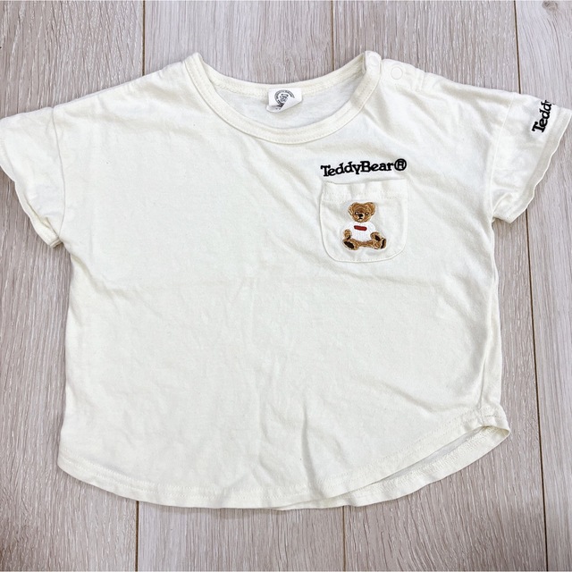 futafuta(フタフタ)の【non様専用】バースデイ TeddyBear 半袖 Tシャツ 95 90 刺繍 キッズ/ベビー/マタニティのキッズ服女の子用(90cm~)(Tシャツ/カットソー)の商品写真