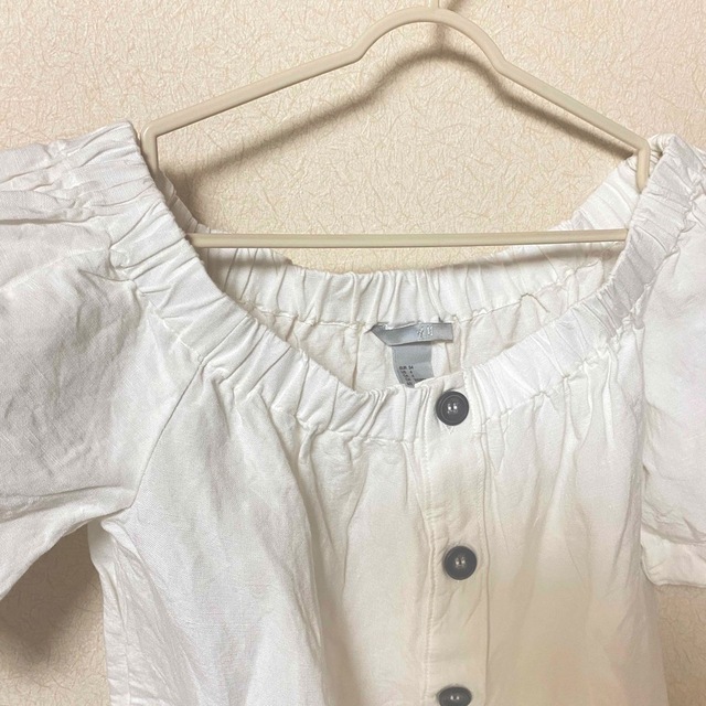 H&M ホワイト　トップス レディースのトップス(カットソー(半袖/袖なし))の商品写真