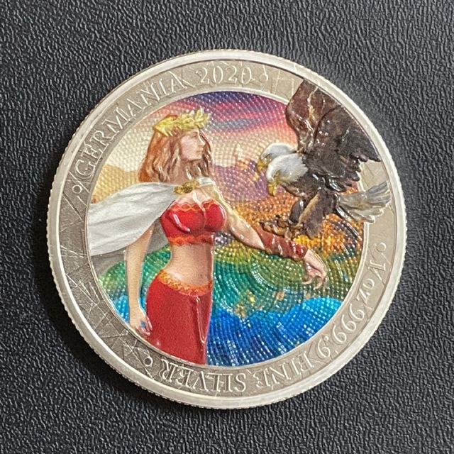 ドイツ・ゲルマーニアと双頭の鷲 5マルク銀貨 2019年