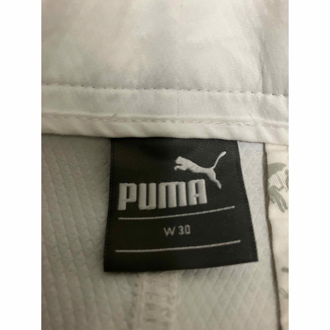 PUMA(プーマ)のくん様専用　プーマゴルフ　メンズポロシャツ　アロハ柄、ハーフパンツホワイト スポーツ/アウトドアのゴルフ(ウエア)の商品写真