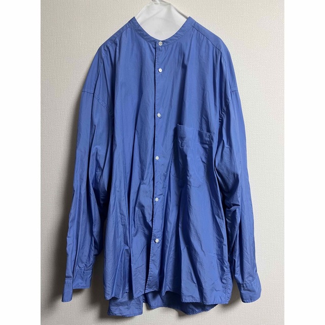 Broad L/S Oversized Band Collar Shirt F