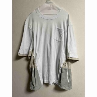 サカイ(sacai)のsacai nylon twill mix t-shirt スポーツミックス 3(Tシャツ/カットソー(半袖/袖なし))