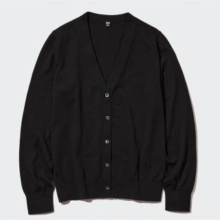 ユニクロ(UNIQLO)の◆美品◆UNIQLO コットン Vネック カーディガン(カーディガン)