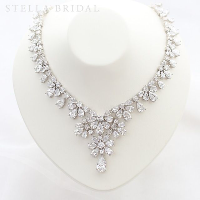 STELLA BRIDAL キュービックジルコニア ネックレス ハンドメイドのアクセサリー(ネックレス)の商品写真