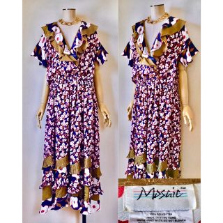 フミカウチダ(FUMIKA_UCHIDA)の80s Vintage Flower Maxi Frill Dress マキシ(ロングワンピース/マキシワンピース)