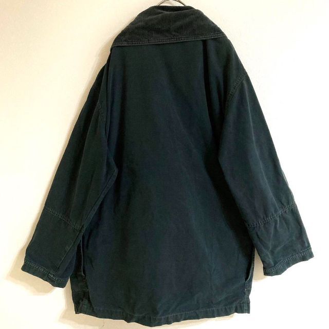 激レア◎90s◎イタリア製◎ファイヤーマンコート◎緑◎インナー付◎襟コーデュロイ