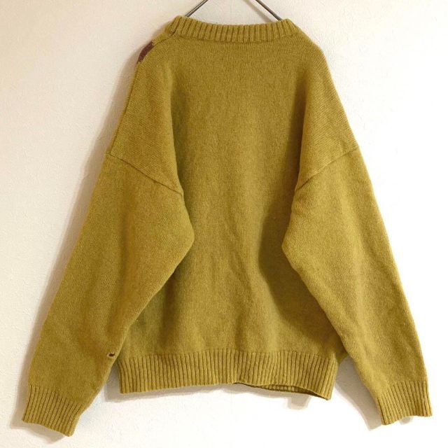 レア◎90s◎イタリア製◎ニット◎黄色◎マルチカラー◎好配色◎レトロ◎アーガイル レア◎90s◎イタリア製◎ニット◎黄色◎マルチカラー◎好配色◎レトロ◎アーガイル