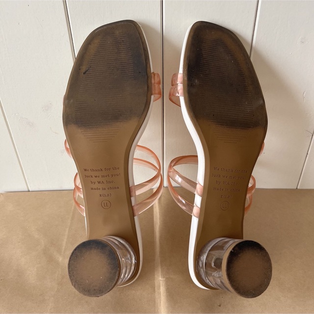 ORiental TRaffic(オリエンタルトラフィック)のORiental TRaffic PVCストラップクリアヒールサンダル レディースの靴/シューズ(サンダル)の商品写真