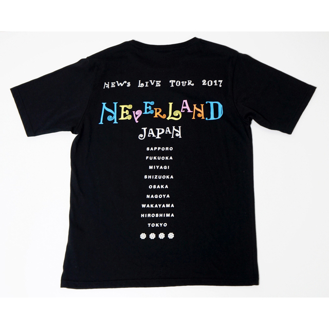 NEWS NEVERLAND ネバーランド ツアー 半袖Tシャツ ブラック