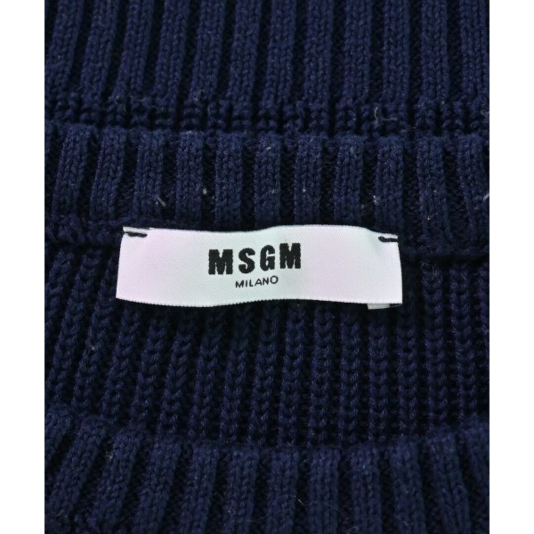 MSGM KIDS ニット 8 紺x黄x白等(ボーダー) 【古着】【中古】 キッズ/ベビー/マタニティのキッズ服女の子用(90cm~)(ニット)の商品写真